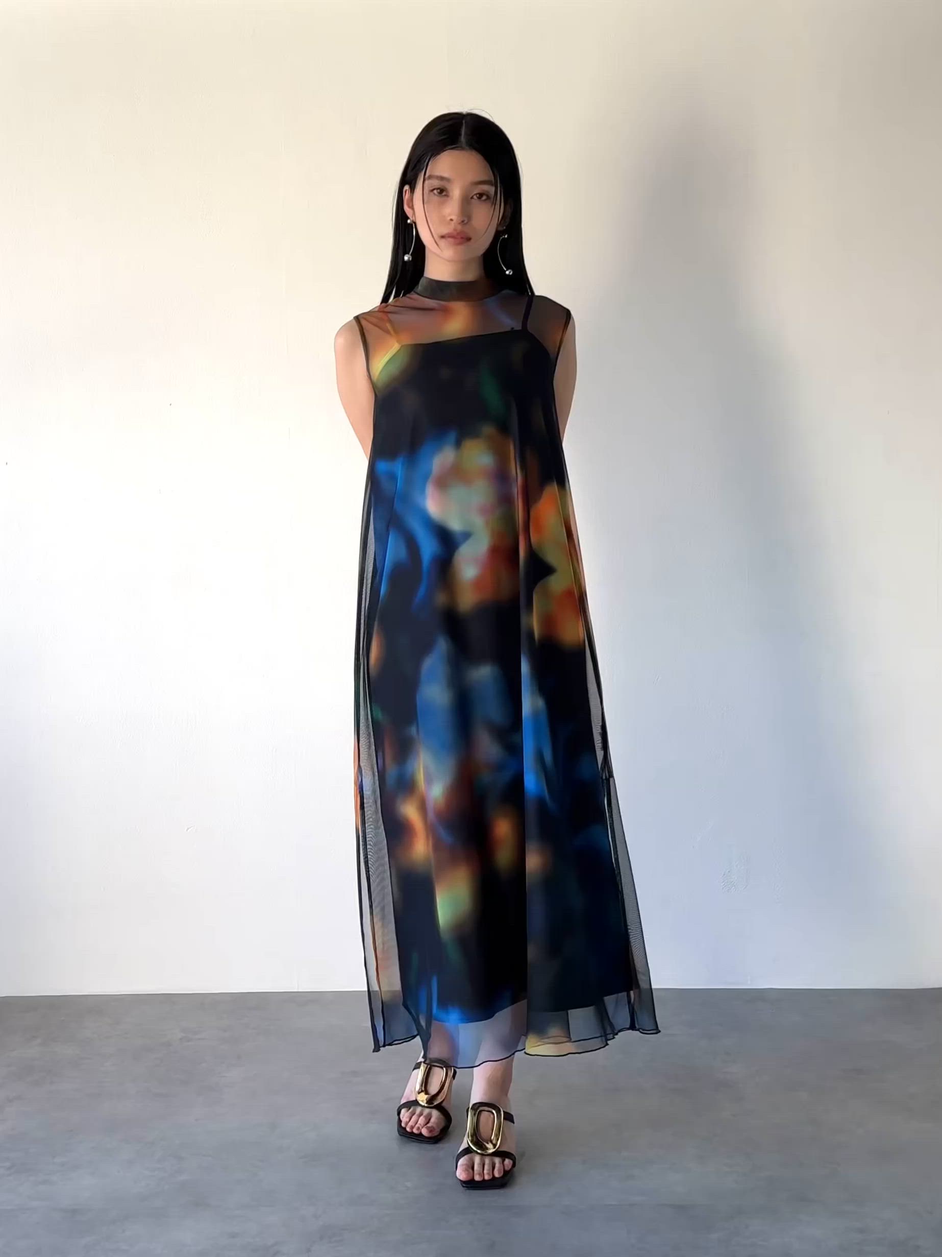 【今季新商品】　MURUA ワンピース シェイドフラワーレイヤードワンピース セール】シェイドフラワーレイヤードワンピース（ワンピース）｜MURUA