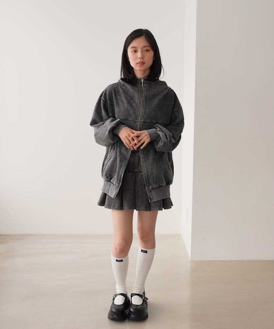 UVカットなのに、ちゃんとあざとい。】UV裏毛フーディ（ロング丈