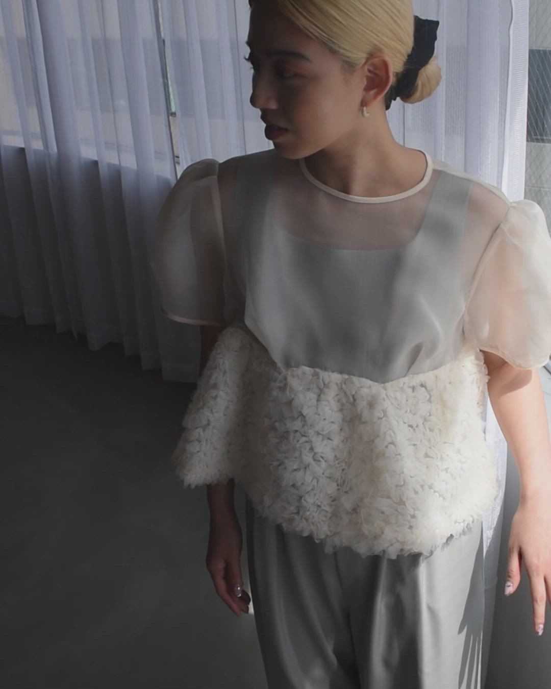 セール】スウェルぺプラムセットアップパンツドレス / swell peplum