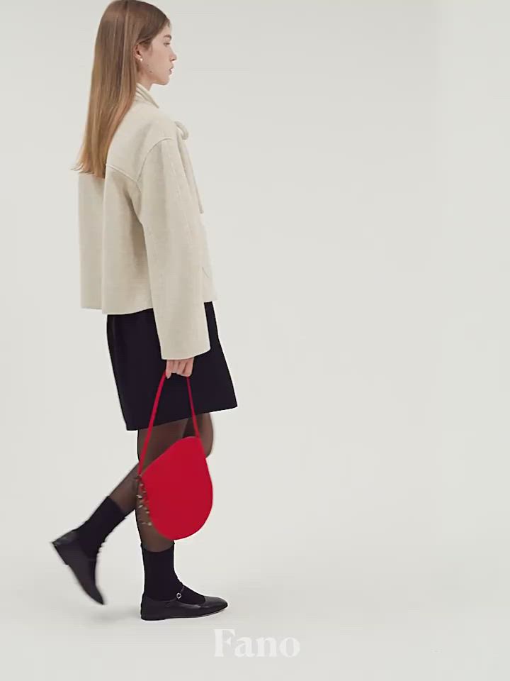 セール】リボンタイ ショートウールコート FQ24W101【Fano Studios