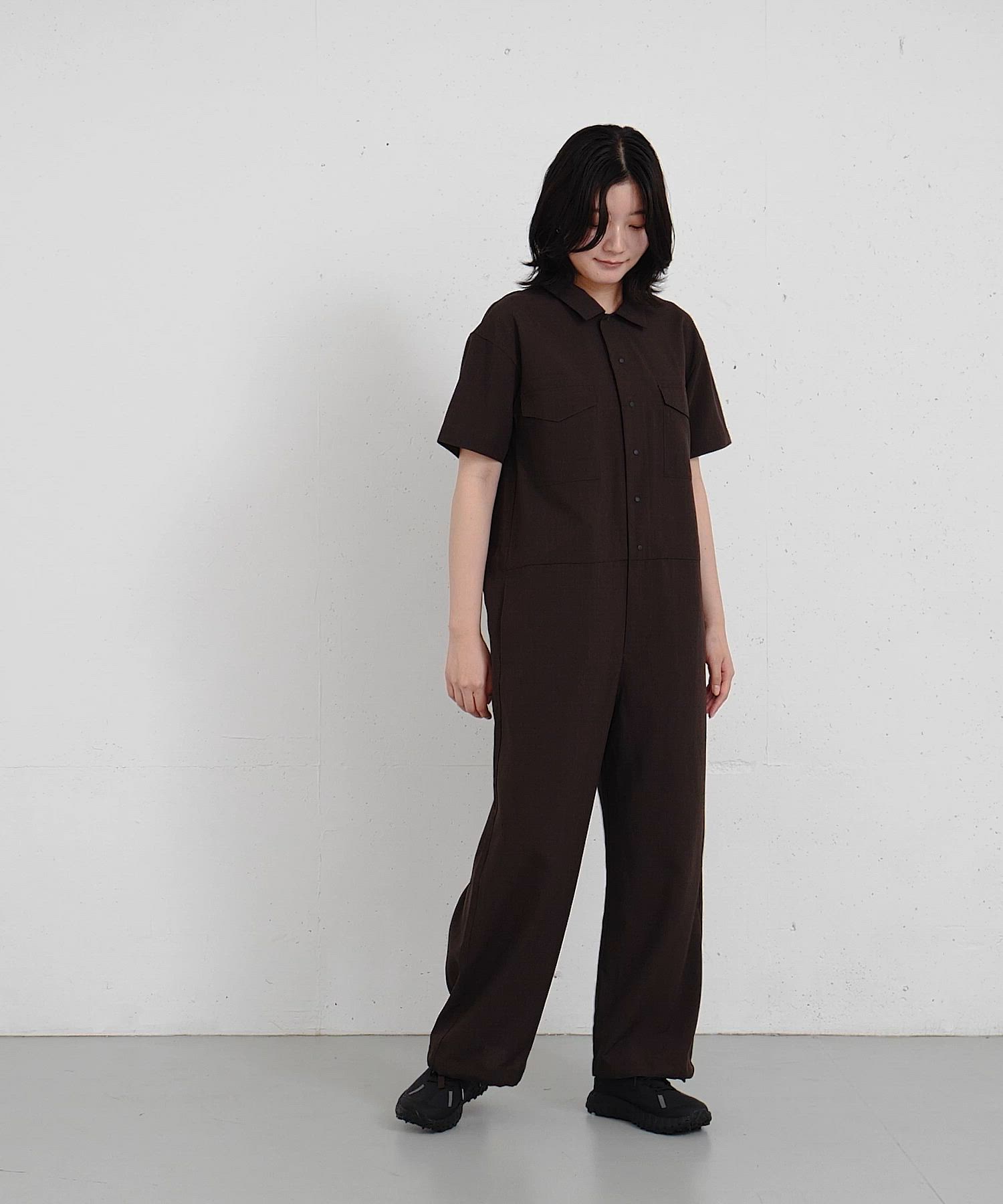 セール】『UR TECH』租毛ライク ジャンプスーツ（サロペット