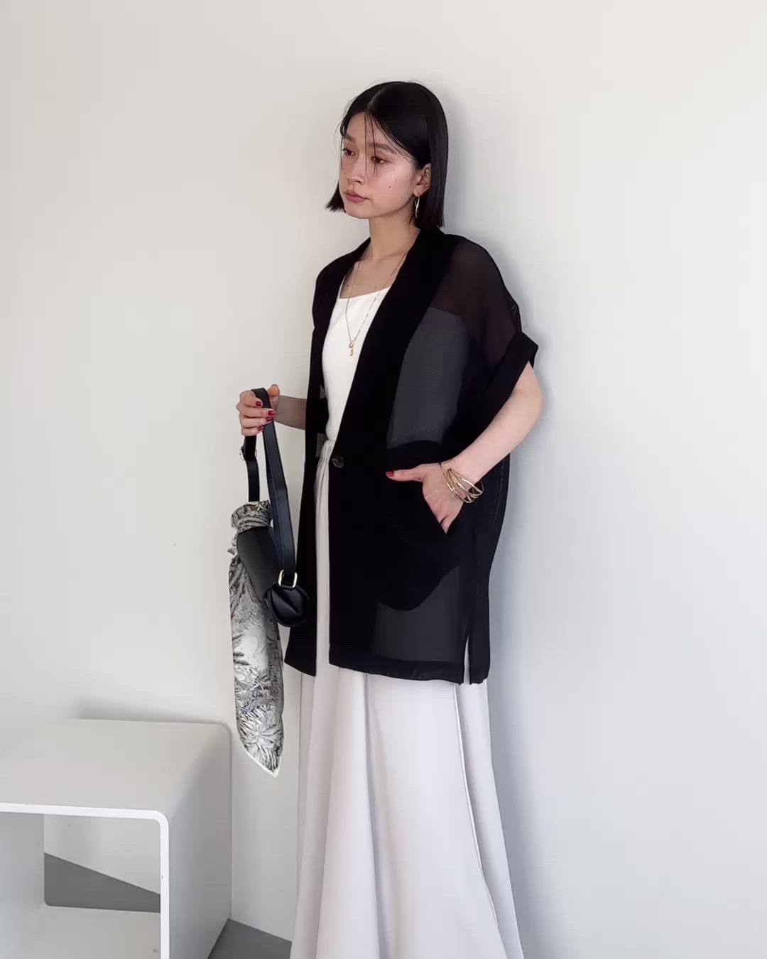 累計販売数4000枚突破】メッシュフレンチスリーブジャケット（その他