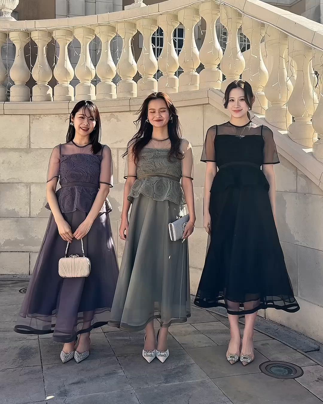 セール】【LEJA】ローズペプラムビスチェAラインドレスワンピース 2点