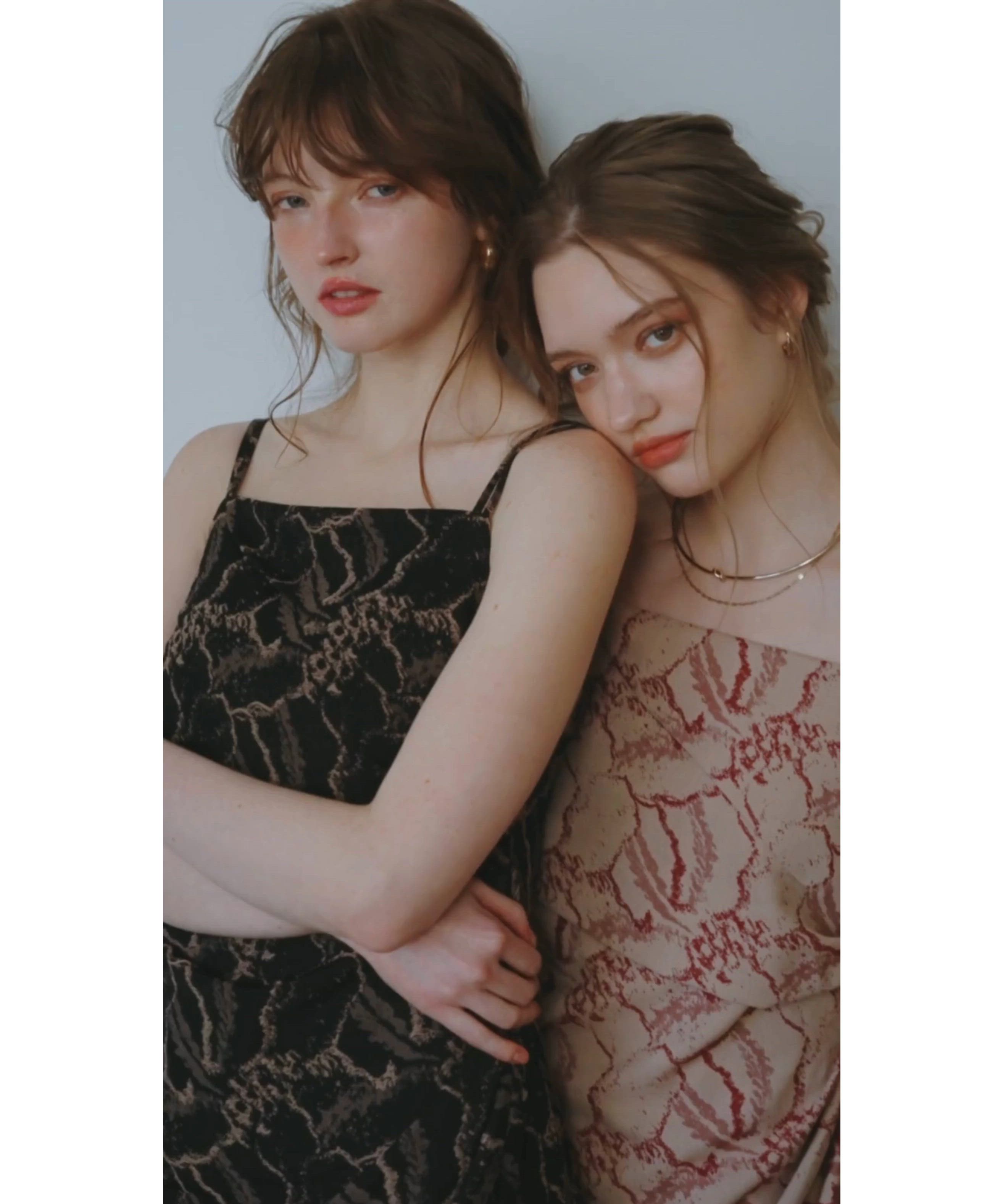 Jacquard cami drape dress（ドレス）｜LE'RURE（リルアー）の