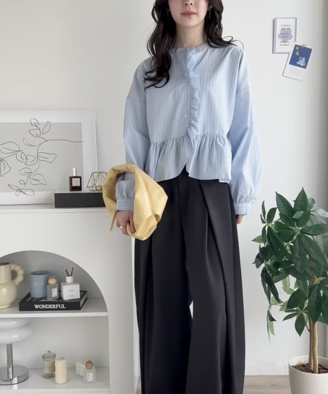 セール】ふわっと華やかシルエット美人♪柄アソートフリルデザイン
