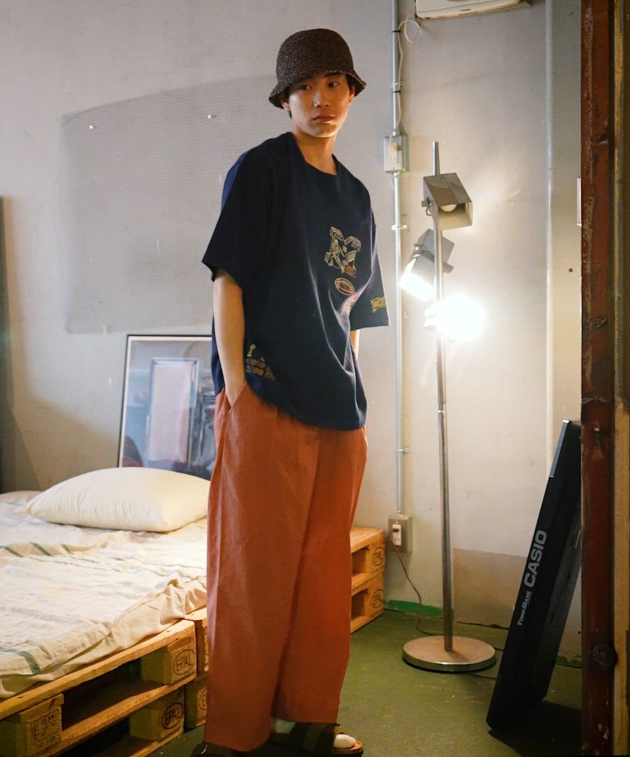 イラスト刺繍ミニ裏毛Tシャツ（Tシャツ/カットソー）｜niko and