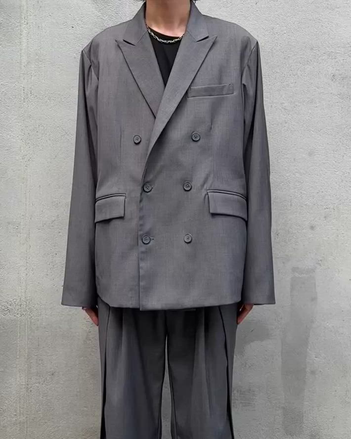 Neucon/ニューコン】ボックスワイドショートダブルジャケット