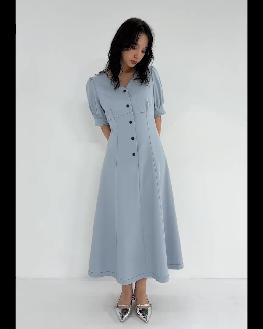 ◇バイカラーステッチワンピース（ワンピース）｜NATURAL BEAUTY BASIC