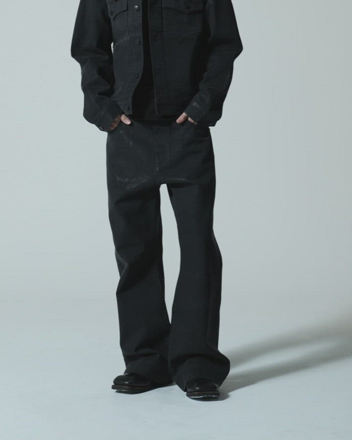 MUU STUDIO】Sharp Pocket Design Corded Denim Pants /シャープ