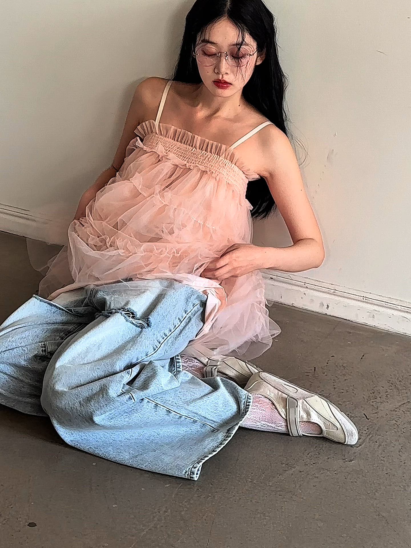 ZOZO限定】slash loose denim pants（デニムパンツ）｜HONEY MI HONEY
