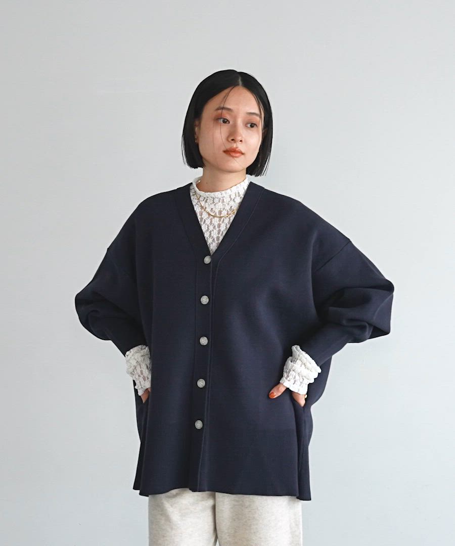 スウェットライクスポンジニットBIGカーディガン お気に入り1.4万人超え！スウェットライクスポンジニットBIG