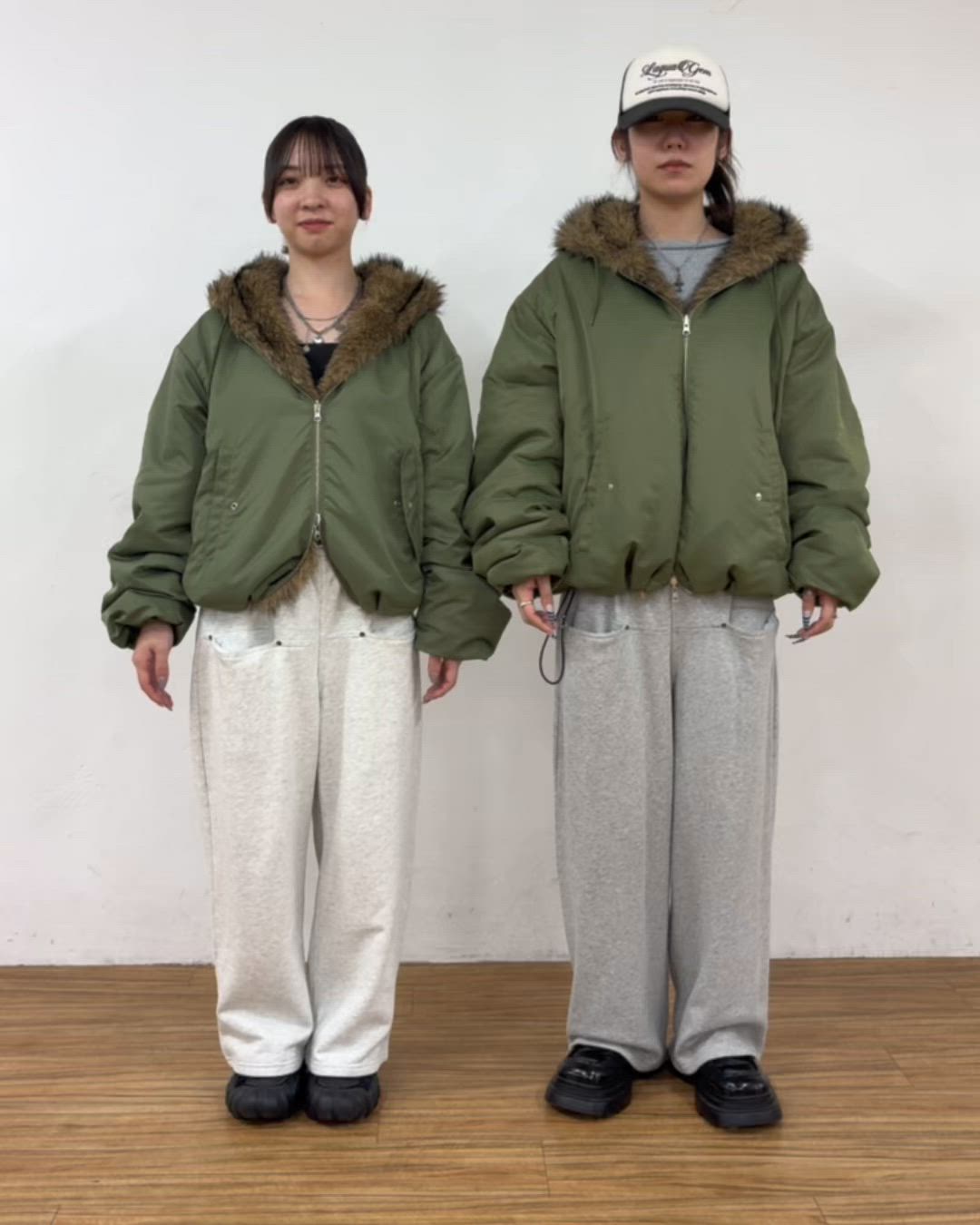 セール】【UNISEX/サイズ展開あり】2WAYリバーシブルファーブルゾン
