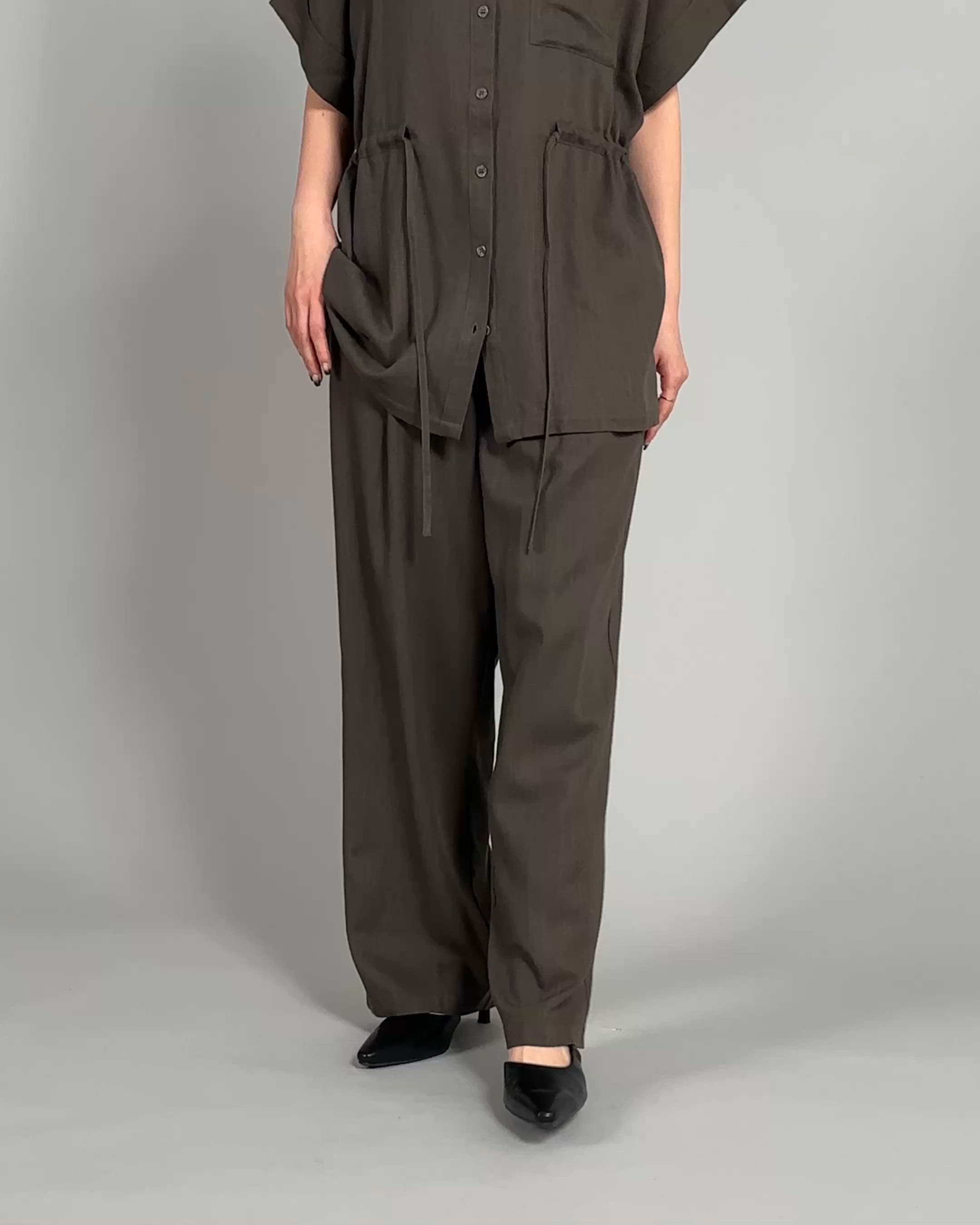 Et】Linen Mix Tuck Wide Pants（スラックス）｜select MOCA Et