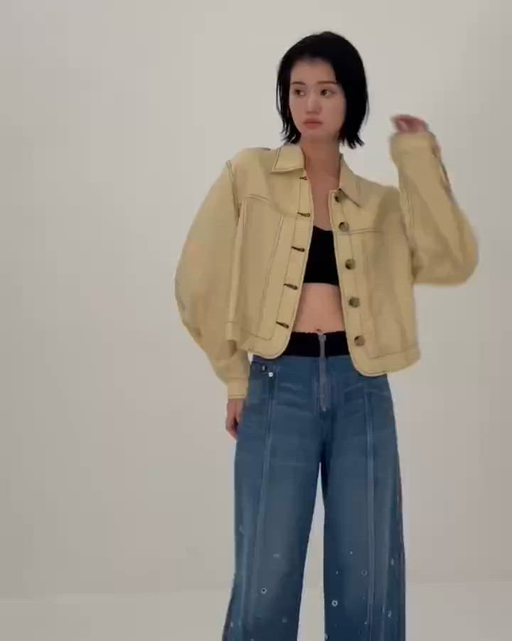 セール】【CLANE/クラネ】LINEN SHIRT JACKET/リネンショート