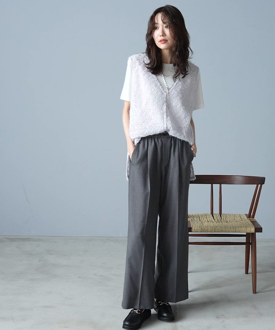 セール】フェザージレベスト＊半袖Tシャツセット/572226（Tシャツ