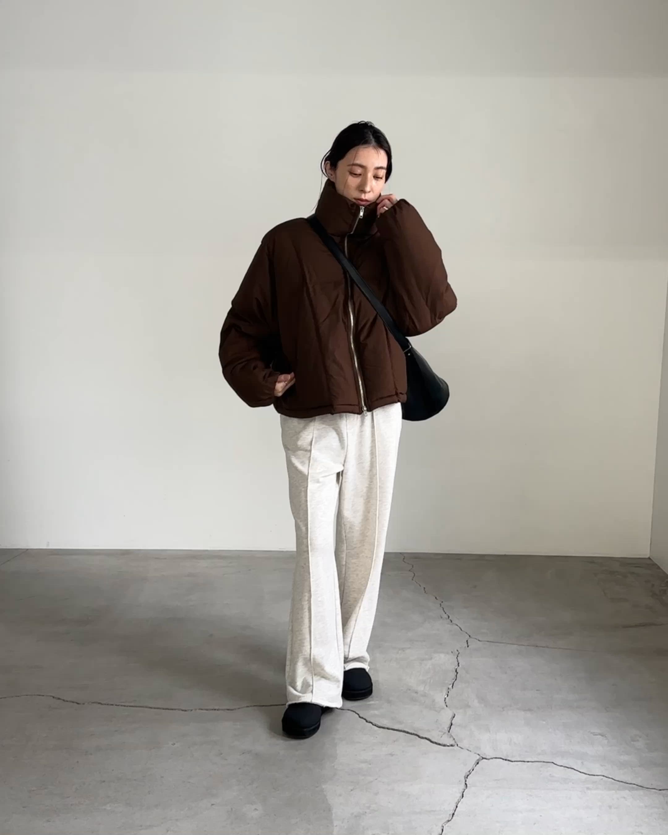 セール】ダブルジップファイバーショートダウン（ダウンジャケット