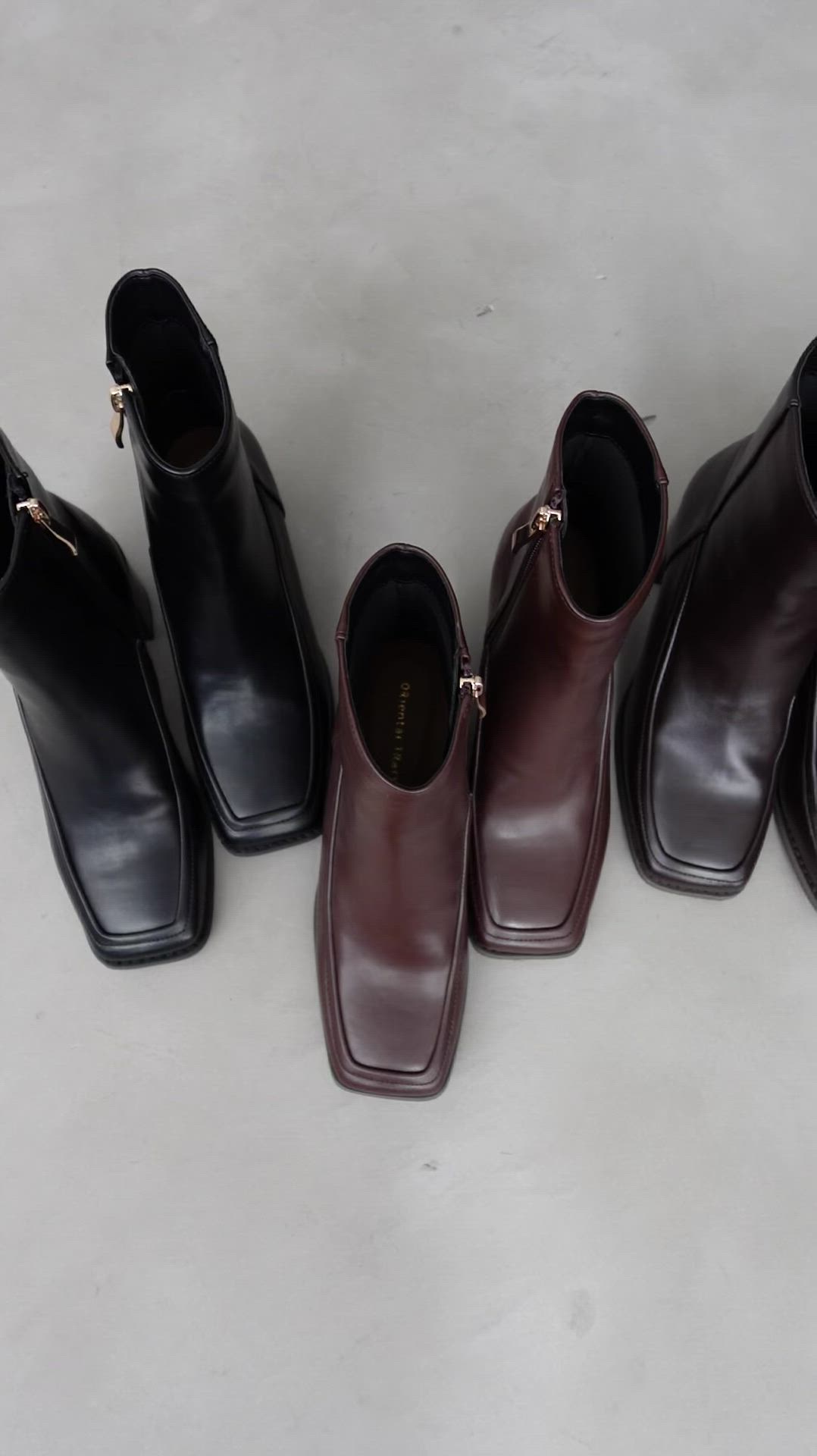 セール】新色登場 ZOZOTOWN限定 スクエアトゥ 切替 ヒールブーツ 21392