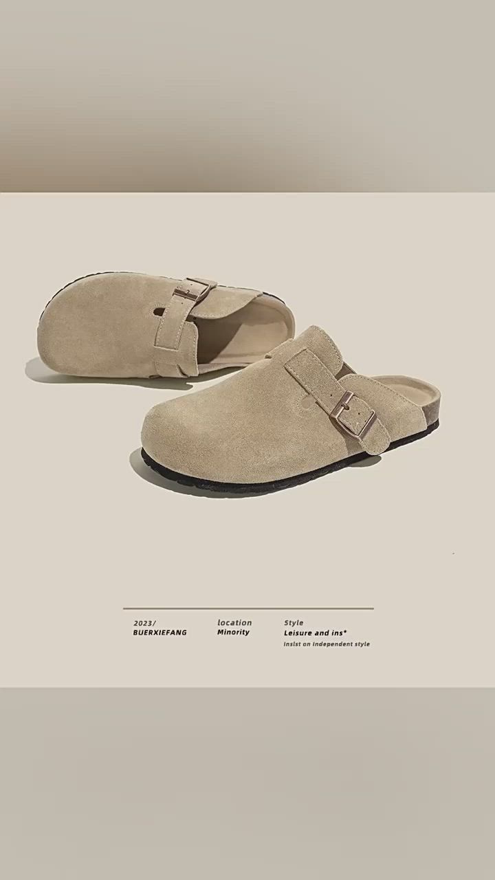 セール】サボサンダル スエードタッチ ベルト クロッグサンダル