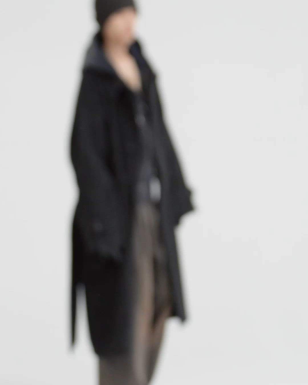 Wool Blend Shaggy Over Coat / ウールブレンドシャギーオーバーコート