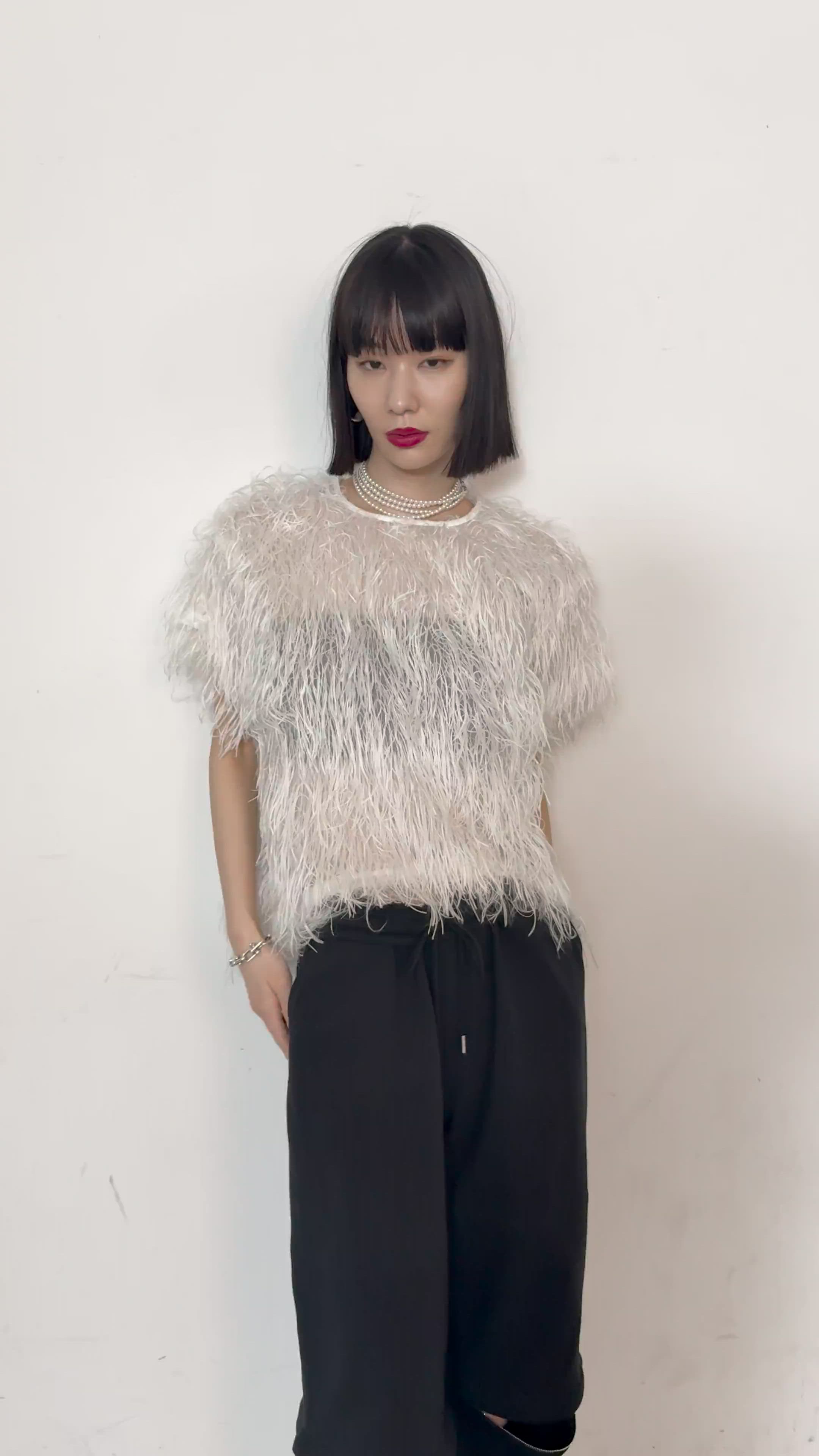 Fluffy T-shirt blouse／フラッフィーTシャツブラウス（シャツ
