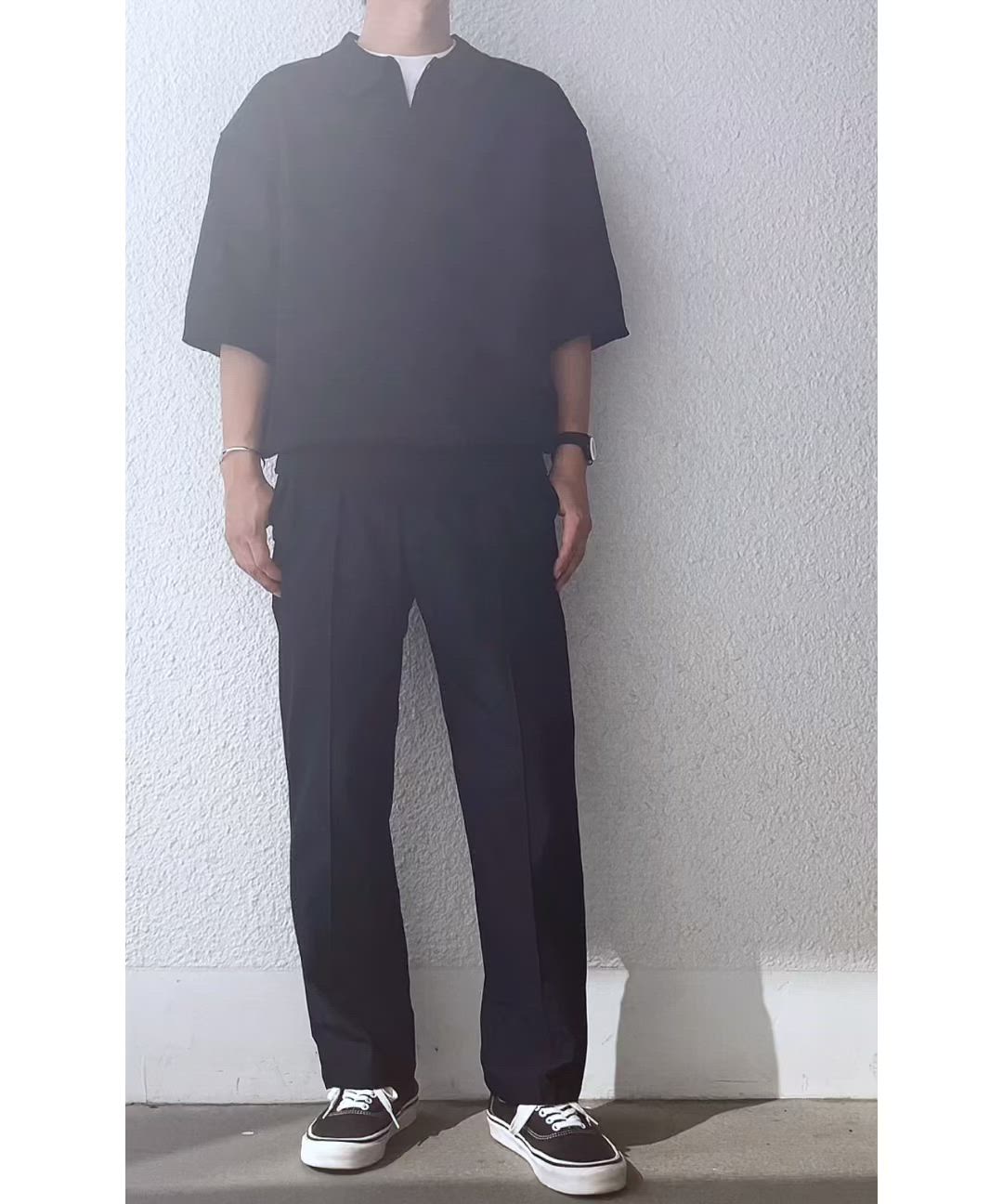 SHIPS any:〈手洗い可能〉リネンミックス ハイゲージ ニット