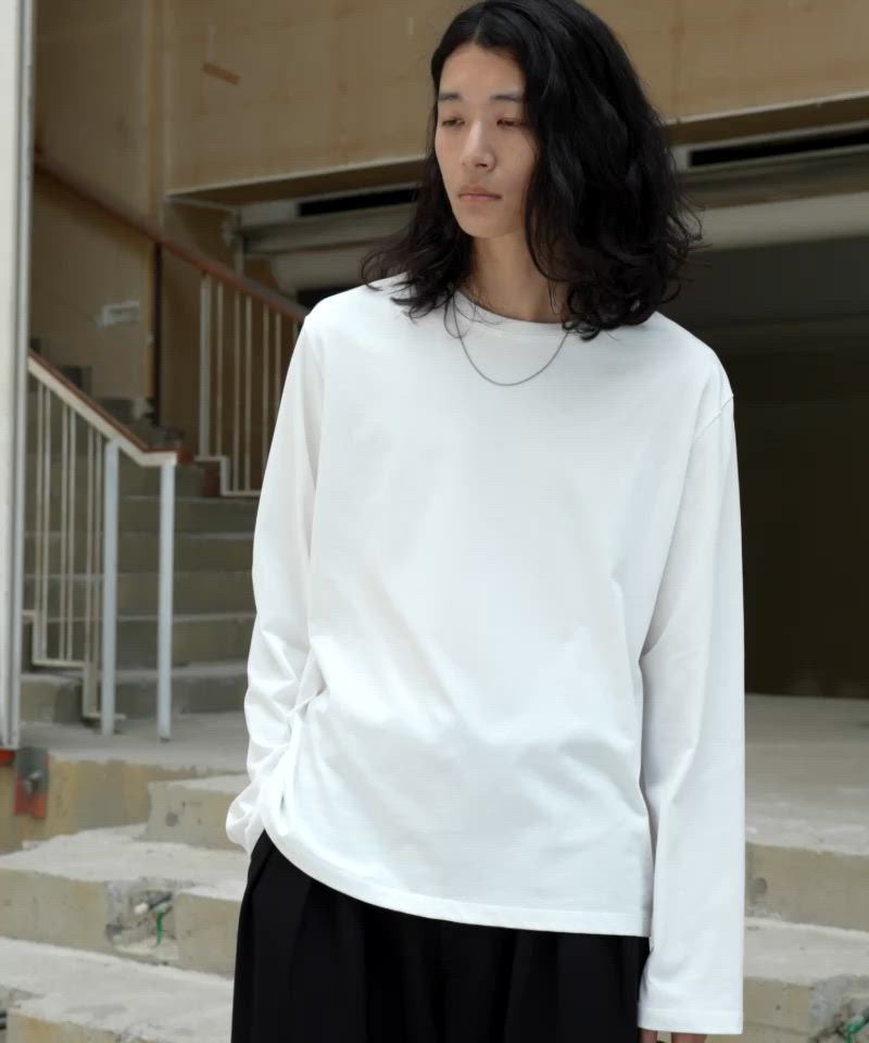 EXTRA FINE COTTON CROPPED L/S TEE（Tシャツ/カットソー）｜WYM LIDNM