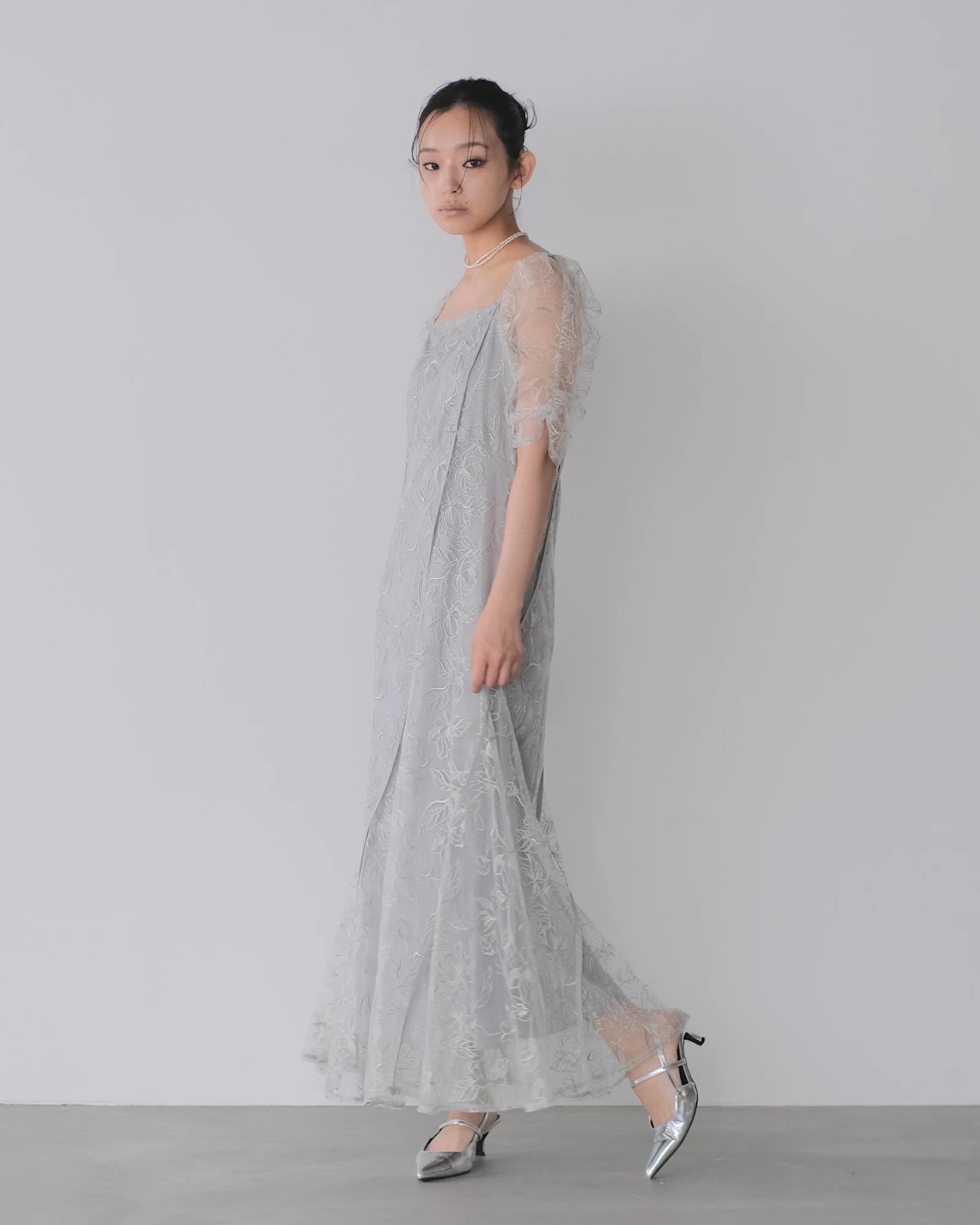 ウェーブパイピングフレアドレス / wave piping flare dress（ドレス